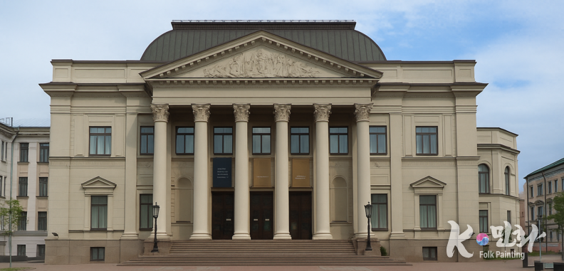 벨라루스 국립미술관 전경 (National Art Museum of the Republic of Belarus, Minsk) 벨라루스 수도 민스크 중심에 위치한 국립미술관은 1939년 설립된 이래, 벨라루스 예술의 상징이자 대표 문화기관으로 자리하고 있다. 이번 「K-민화, 한국의 美」 초청전이 열린 장소로, 한국과 벨라루스 간 문화예술 교류의 새로운 장을 여는 무대가 되었다.